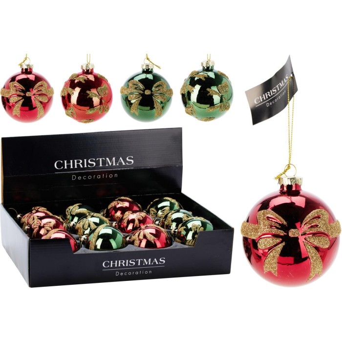 SFERA VETRO 8CM DECO FIOCCO 4A